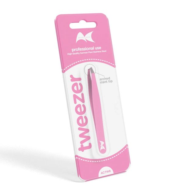 TW08 TWEEZER ARCHED SLANT PINK