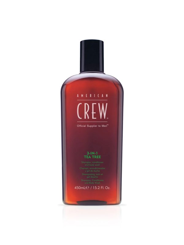 AM CREW 3-IN-1 TEA TREE SHAMP 450