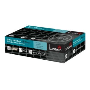 NITRILE GLOVE USOFT BLACK LARGE BX100
