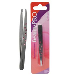 BTY PRO SLANT TWEEZER PINK CRYSTAL