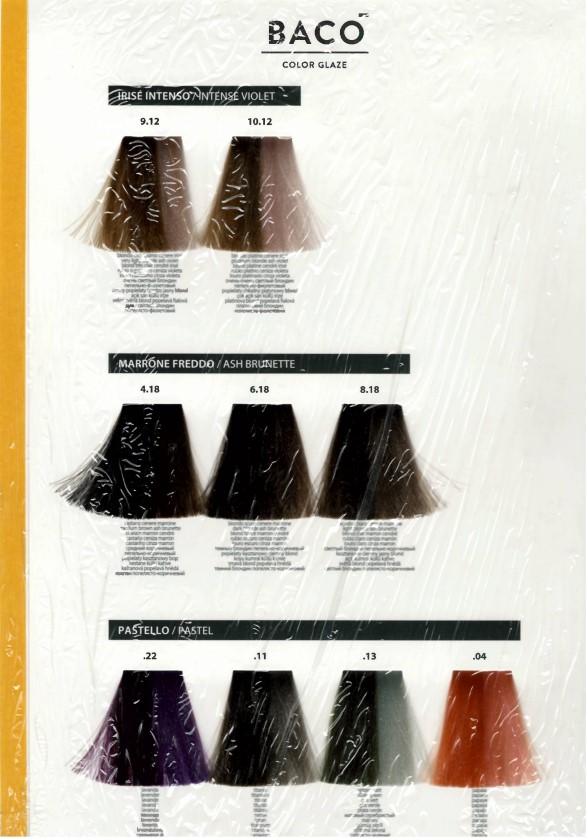 BACO COLOR GLAZE CHART INSERT