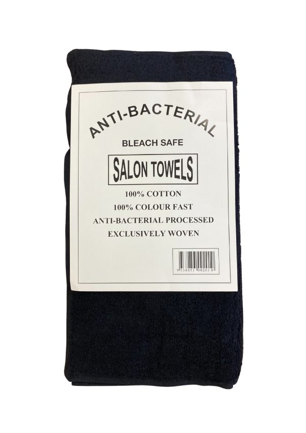 SALON BLACK TOWEL PK10