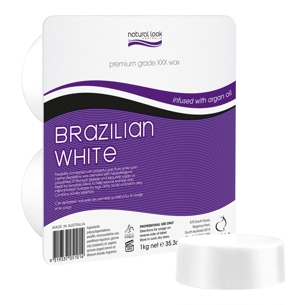 NAT LOOK BRAZ WHITE SOLID WAX 1KG