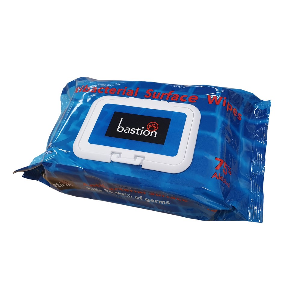 BASTION ANTI-BAC SURFACE WIPES 80PK