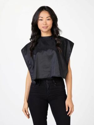 BETTY DAIN NYLON SHORTIE CAPE - BLACK