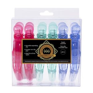 999 CROCODILE CLIPS COLOURED PK6