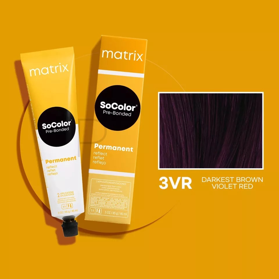 SOCOLOR 3VR DKST BRN VIOLET RED