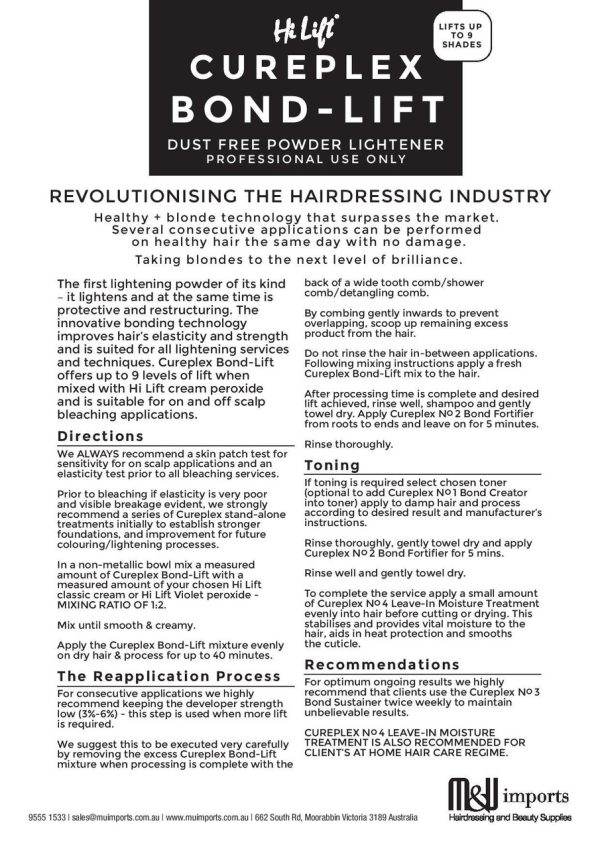 CUREPLEX BOND-LIFT - BROCHURE