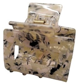 PINK PEWTER CLAW CLIP SQ. GRANITE