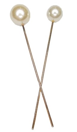 PINK PEWTER HAIRPIN QUEEN JETSUN