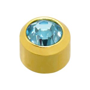 C/BLU BIRTHSTONE GOLD MAR