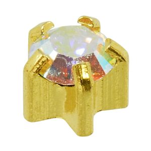 C/BLU CUBIC ZIRCONIA GOLD