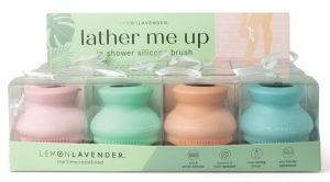LEMON LAV SHOWER BRUSH DISPLAY 12PC
