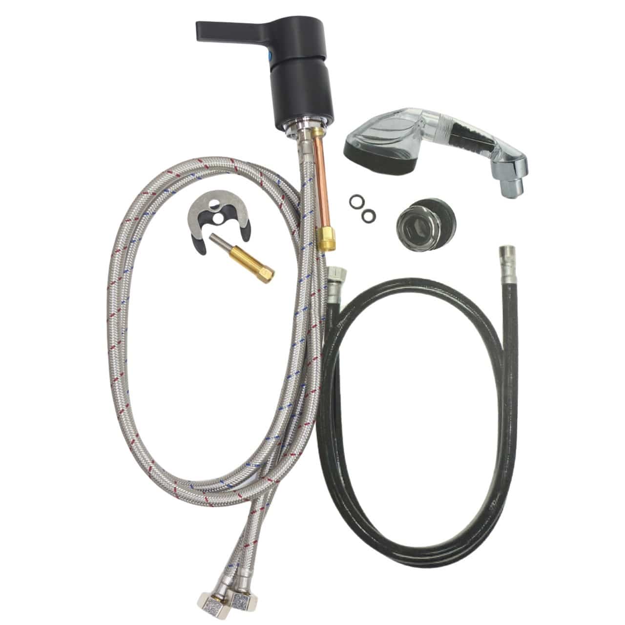 MIXER SET RAPID RINSE BLACK