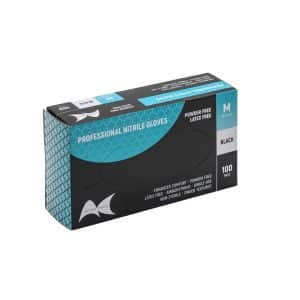 NITRILE BLACK GLOVES - MEDIUM