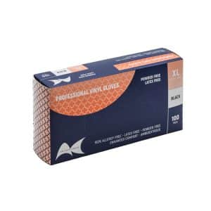 VINYL BLACK GLOVES - X-LARGE